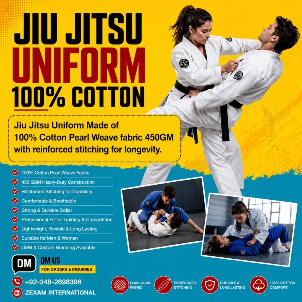 Brazilian Jiu-Jitsu Uniform -100% Cotton Pearl Weave Fabric