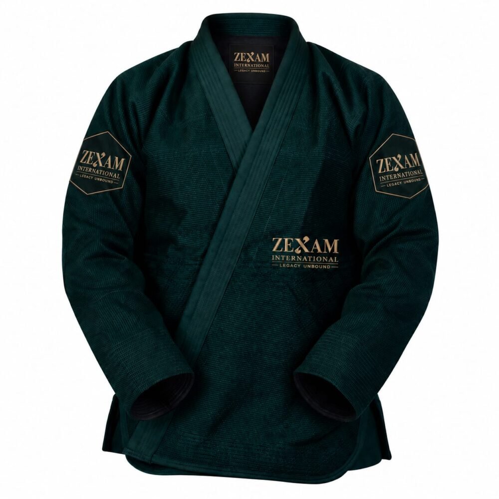 Premium Brazilian Jiu-Jitsu (BJJ) Gi | Dark Green | 450 GSM Pearl Weave | ZEXAM International