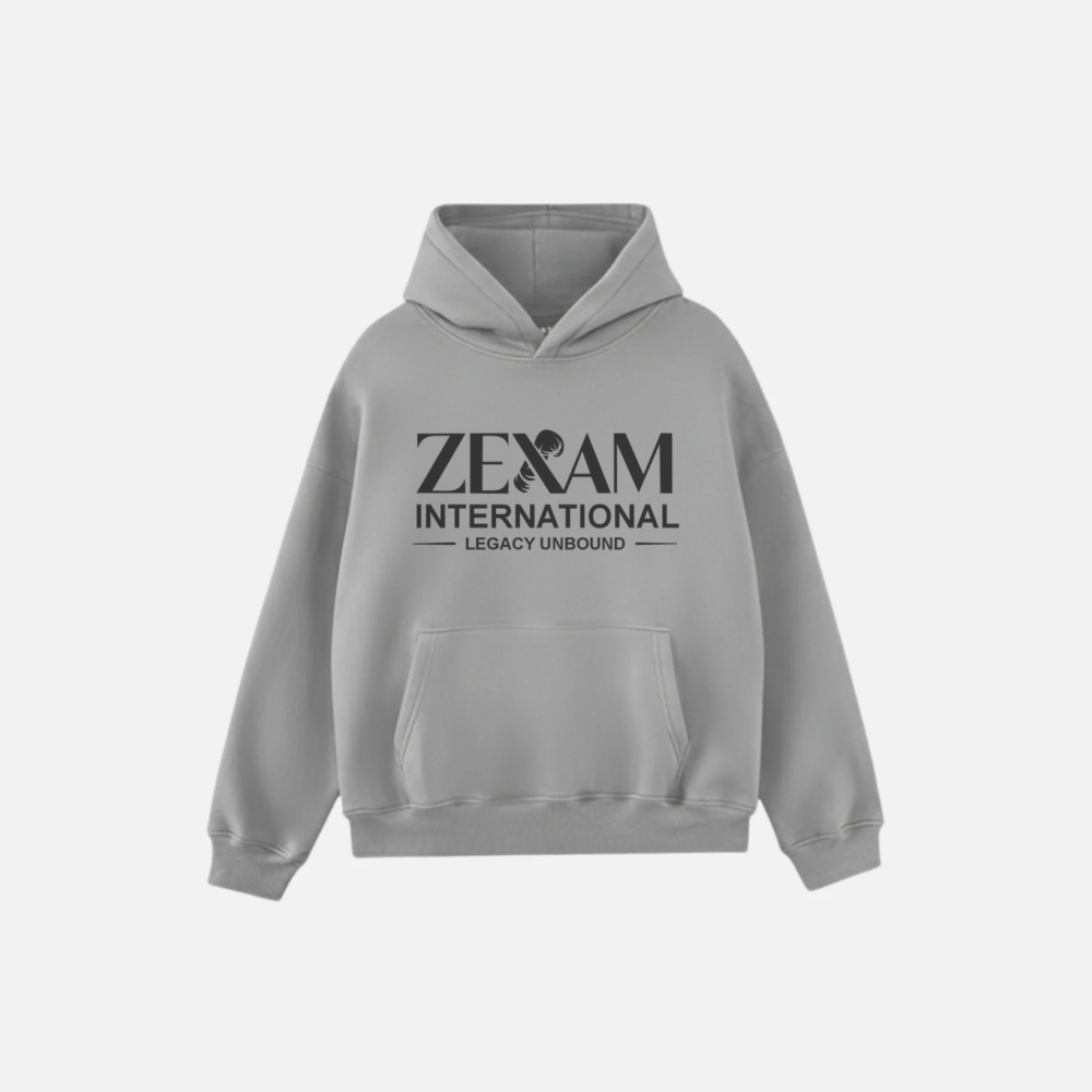 Steel Grey Oversized Hoodie | Zexam International – Legacy Unbound Collection